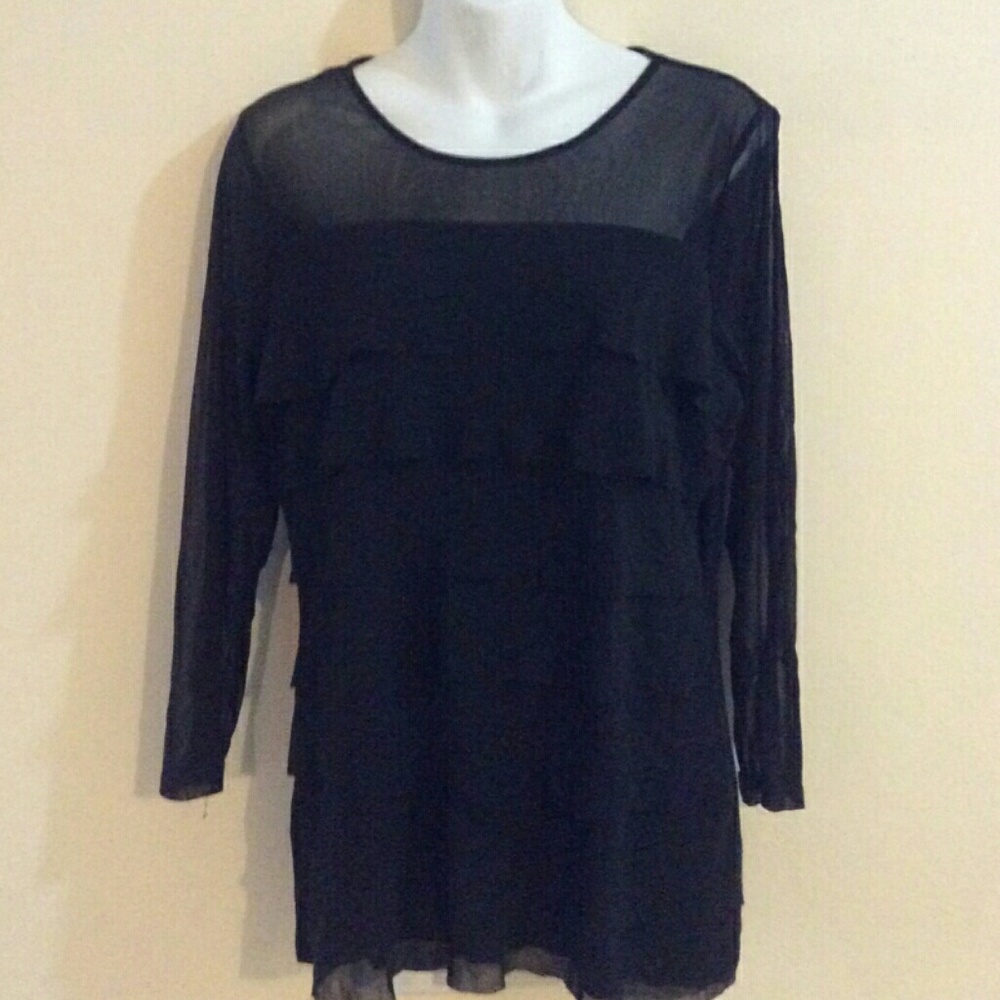 INC women's black blouse XL